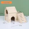 Luxury Solid Wood Hamster Villa with Pet Stairs and Sleeping Nest