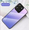 Gradient Tempered Glass Protect Case For Moto G15 G05 G85 G35 E15 G24 Edge 60 Fusion 60s 50 Neo 50 Pro 40 30 Ultra Glossy Cover