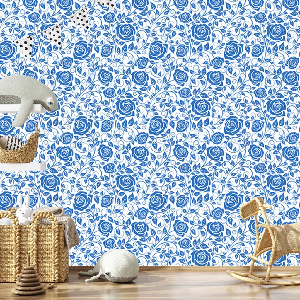 Azure Roses Wallpaper 50x1000