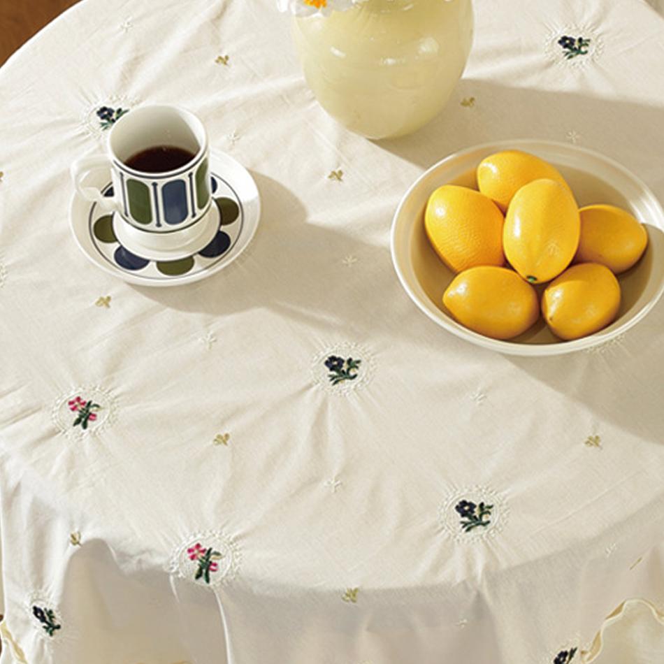 

Хлопковая скатерть с вышивкой, Декорация для журнального столика с цветочной вышивкой, Прямоугольная скатерть для кухни, свадьбы, столовой 60x60cm