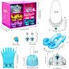 Princess Dress Up Shoes Set, Girls Role Play Dress Up Toys, Toddler Pretend Jewelry Boutique Kit Gift Set for Little Girls Aged 3-6 Years Old, 4