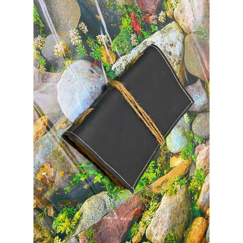 Leather Journal, Vintage Look Bound Journal - Handmade Antique Deckle Edge Paper, Grimoire Journal, Personal Journal For Sketching,