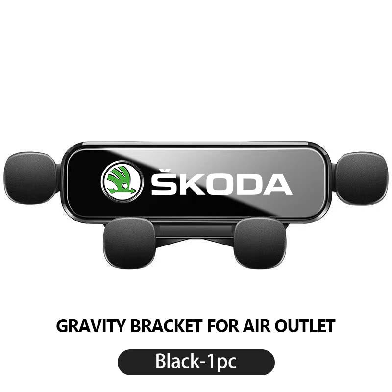 VIJT4 Gravity Metal Magnetic Car Phone Holder Auto Accessories For Skoda Kodiaq Fabia Kamiq Karoq Octavia 2 3 Rapid Scala
