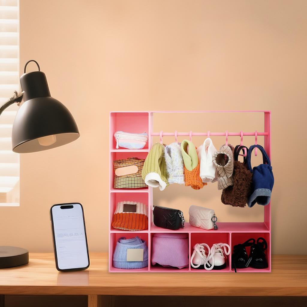 Doll Accessories Display Box Character Costume Storage Hanger, Gifts For Boys And Girls