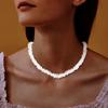 Collana girocollo con conchiglie bianche hawaiane per donna, maglia a catena con conchiglie Puka