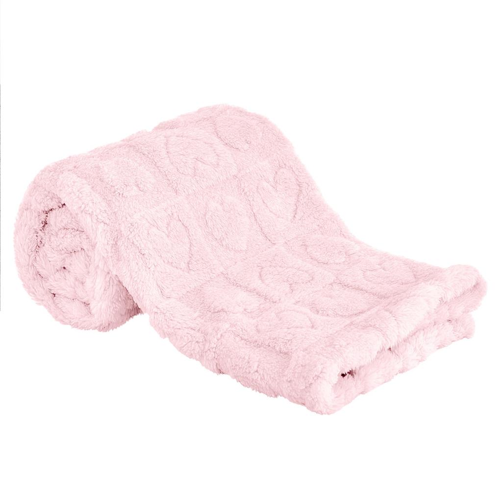 Baby Plush Blanket Square Love Children's Blanket Soft Plush Blanket Solid Color Baby Blanket