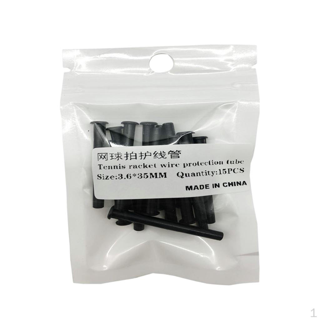 15 sztuk przelotek do rakiet tenisowych, deseczki, akcesoria zapasowe, czarne
