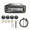 Zonne-TPMS Auto Bandenspanning Alarm Digitaal Kleurendisplay 4 Externe Sensoren Waterdicht Bandenspanning Temperatuur Waarschuwing