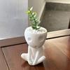 Nordic Abstract Figure Small Flower Pot Modern Minimalist Desktop Ornament Simulation Succulent Plant Flower Pot Home Decoration
