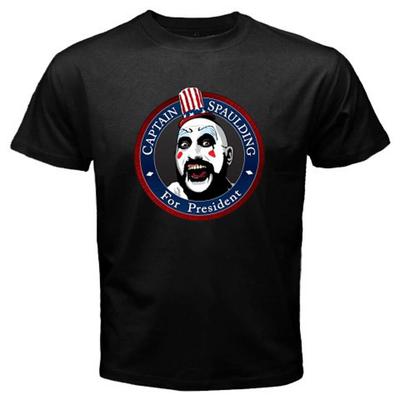 Captain Spaulding for President Movie TV Show Men's T-Shirt Women's Tee Top Unisex Black Size S-5XL