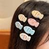 Sweet Polka Dot Hair Clips Cute Design Oval Side Bangs Clips for 6PCS/SET Broken Hair