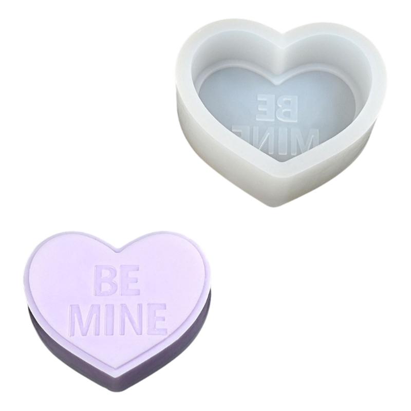 Valentinstag Herzform Silikon-Kerzenformen zur Kerzen- und Seifenherstellung Herzform Silikonformen für Schokoladenbacken