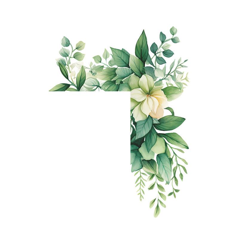 

Зелені рослини Троянди Ромашки Півонія Квіти Листя Перемикач Наклейки Прикраса дому Настінні наклейки Самоклеючі