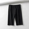 Sexy Women Cotton High Waist Elastic Pure Color Slim Knee-Length Biker Shorts Female