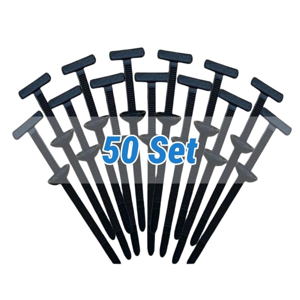 

50 шт./набір Самозатискні нейлонові універсальні кабельні стяжки Пряжка Надміцні хомути з штифтом і кнопкою Автомобільний щоденний ремонт Кріпильні ремінці 50pcs/set