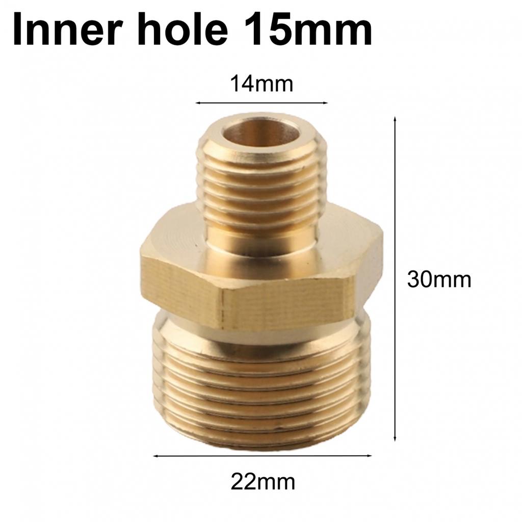 22mm To 1/4 Joint Adapter Brass Hose Adapter High Pressure Cleaning Adapter