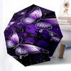 1pc Butterfly Night umbrella with 8 iron ribs and a plastic handle, automatic opening and closing, portable and foldable1103