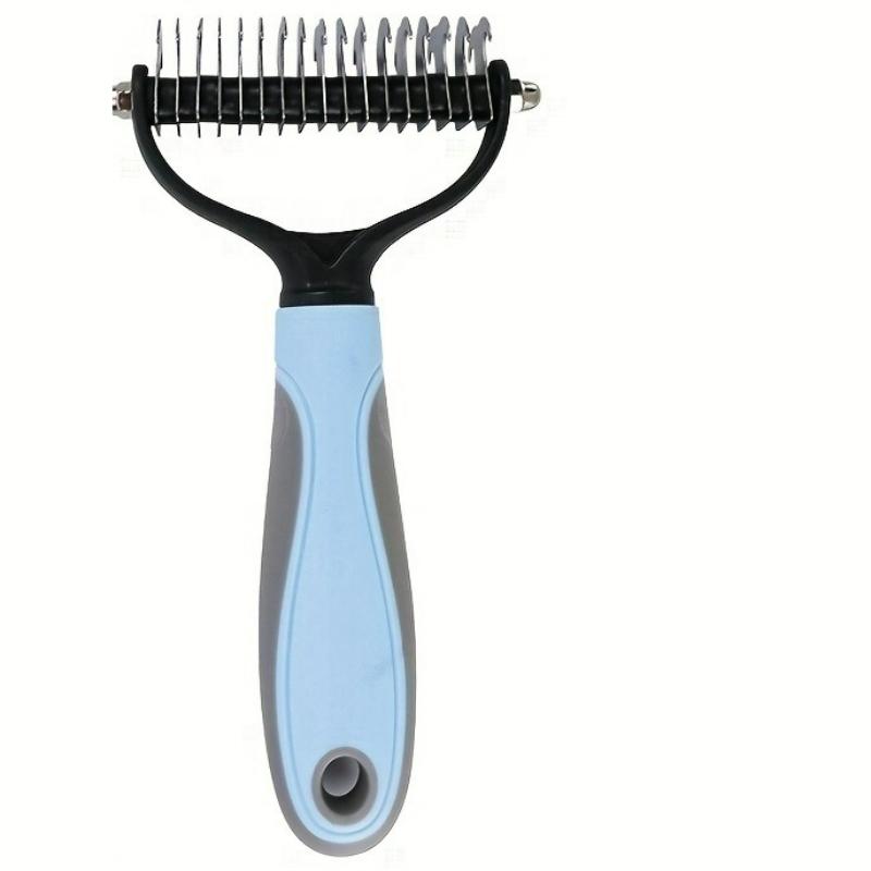 1 Stück Tierfell Knotenlöser - Doppelseitiges Hunde-Pflegewerkzeug zum Haaren, Katzenhaarentfernungskammbürste für die Tierpflege