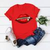 Donne taglie forti Harajuku Tops Estate Tops Graphic Tees Donne labbra Kawaii T-shirt Vestiti Ragazza T Shirt