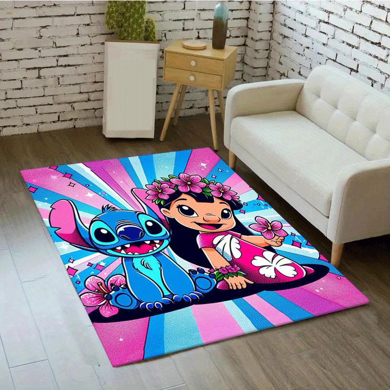 1pc Stitch Pattern Area Rug Soft Flannel Floor Mat for Living Room,Office,Bedroom and Carpet,Sofa Coffee Table Floor Mat