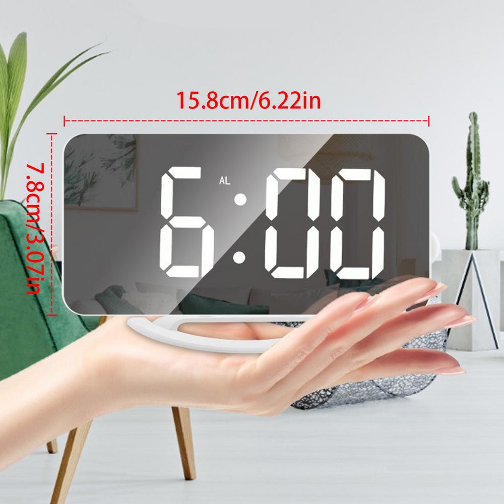 

Creative multifunctional LED Modern mirror clock Auto Brightness Adjustment Electronic Aesthetic Makeup for desktop Dorm
