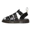 Dr. Martens Cuir Souple Confortable Découpé Sandales Romaines Sandales Unisexe Noir 30766001