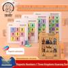 Three Kingdoms Magnetic Number Huarong Dao Macaron Color Puzzle for Kids' Educational Intelligence Training.