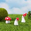 Smiling Mushroom Moss and Succulent Resin Ornaments for Creative DIY Micro Landscaping