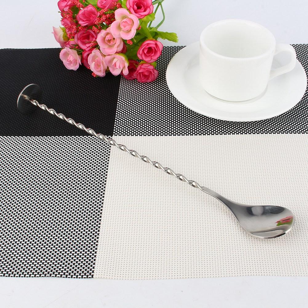 11In Stainless Steel   Bar Spoon Steel Bartending Mixed Tall Drink Stir Spoon Bar Wine
