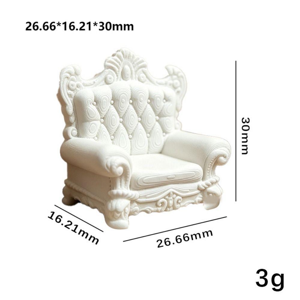 New 1:12 Dollhouse Simulation Tea Table Mini Plastic European Style Sofa Dollhouse Chair Model