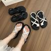 Tired feet soft soles wear uneven sandals versatile vacation casual women's 2025 new summer coat toe Roman shoes