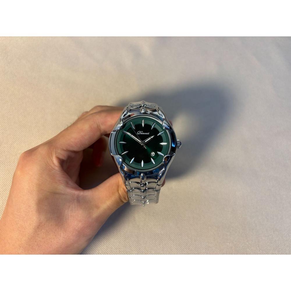 Men Stainless Steel Quartz Wristwatch Round Dial Business Casual Analog Watch Waterproof Daily Fashion Male Dress Accessory Watch