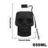 Silicone Water Bottle Halloween Gothic Water Bottle 650ml Leakproof Cups For Fitness Backpacking Hiking Running Cycling Outdoor