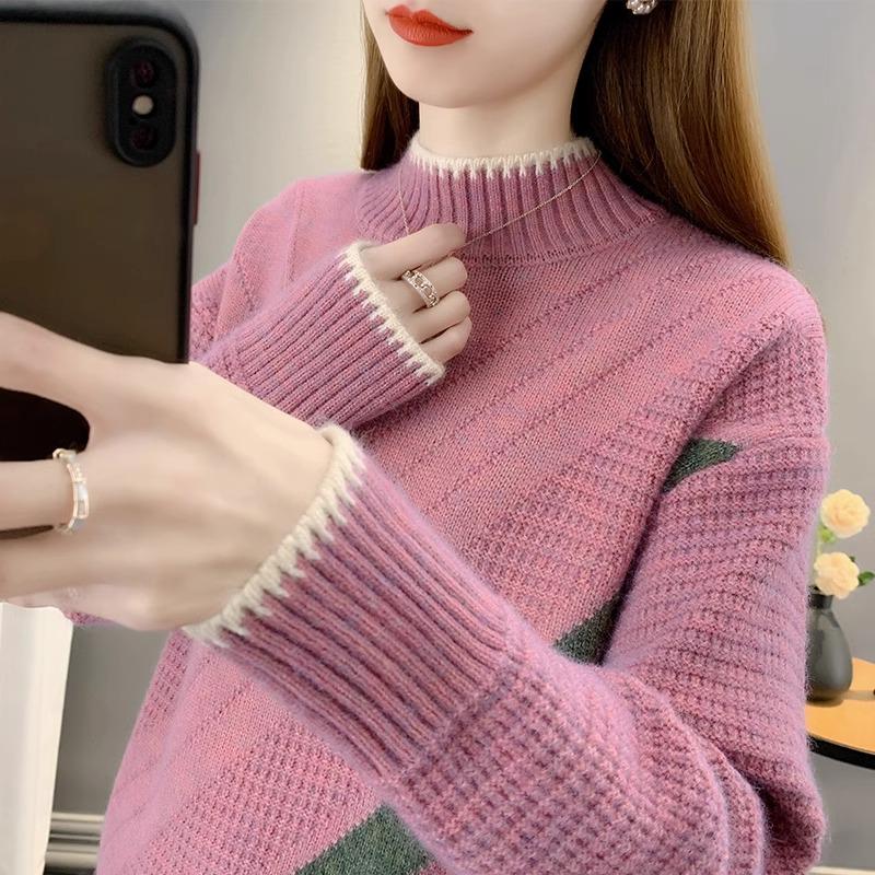 

Women s Thick Cable Knit Turtleneck Sweater - 2025 Autumn/Winter Trend XL