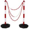 Plastic Warning Post Chain for Construction Site Fence with Isolation Barrier and Caution Tape