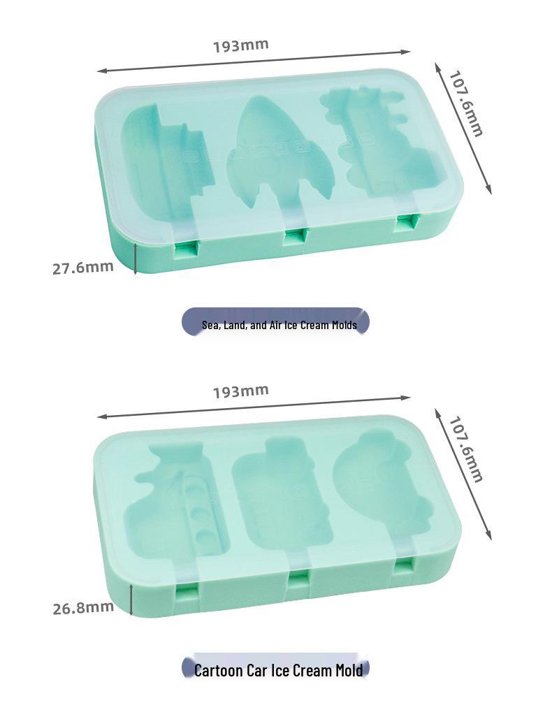 Silicone Cartoon Popsicle & Ice Cream Molds Set