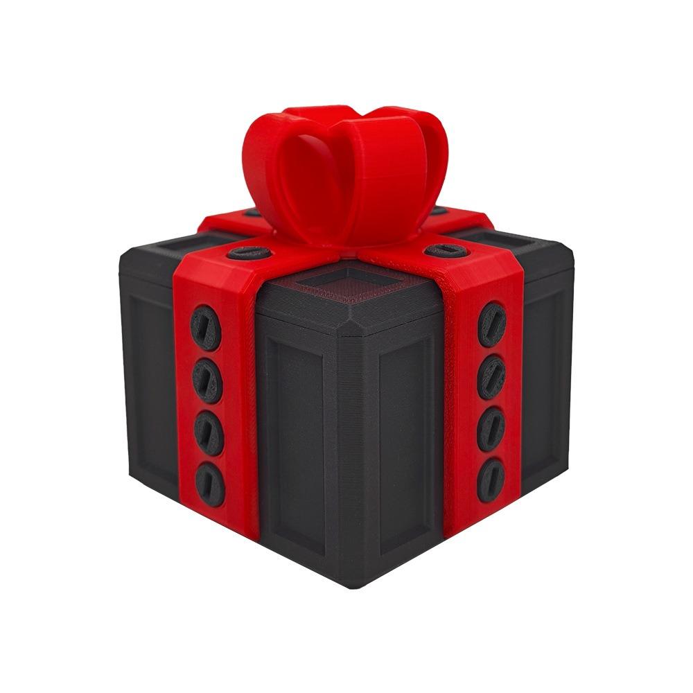 Novelty Prank Storage Box Funny Gag Joke Toy Christmas Gift Surprise Gift  Party Supplies 6cm красный черный