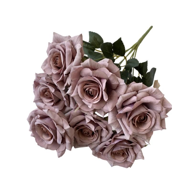 41Cm 7 Forks Silk Screen Rose Artificial Flower Wedding Living Room Decoration Road Guide Bouquet, Artificial Flower