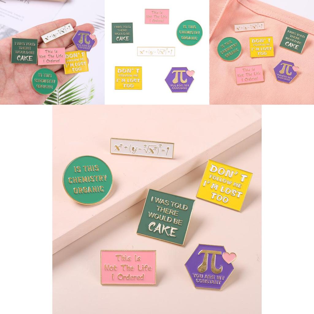 Eye-catching Alloy Letter Brooch Featuring Beautiful Geometric Shape And Vibrant Enamel Colors For Unisex Fashion