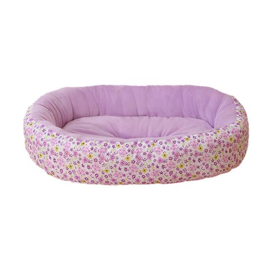 Calming Dog Bed Floral Orthopedic Cat Bed Breathable Washable Cozy Pet Bed for Small Medium Dogs And Cats