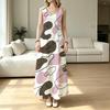 Women's Sleeveless Long Beach Dress Simple Geometric Design,Lightweight Loose Fit,Fashion Versatile for Vacation,Daily Casual,Home & Travel Photos