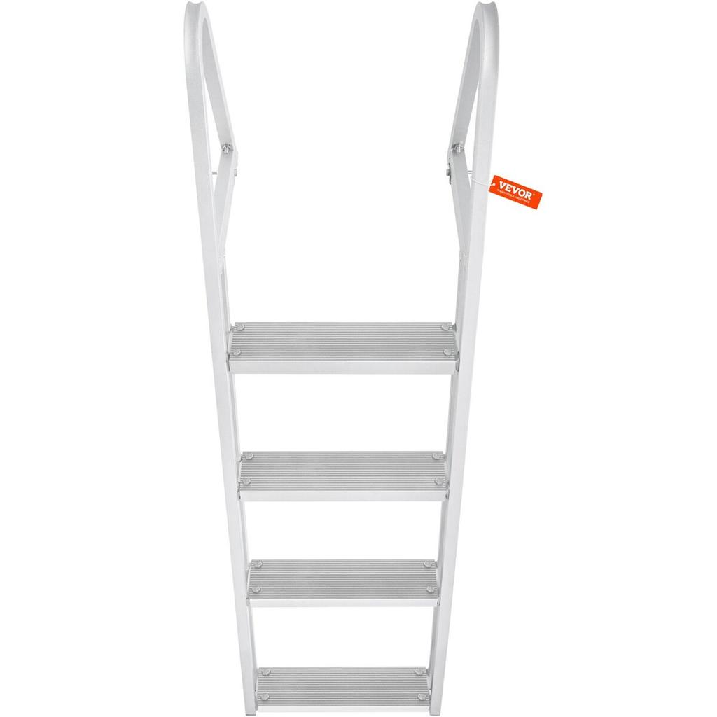 Aluminum Dock Ladder Boat Dock Ladder Removable 4 Steps with 350lbs Load