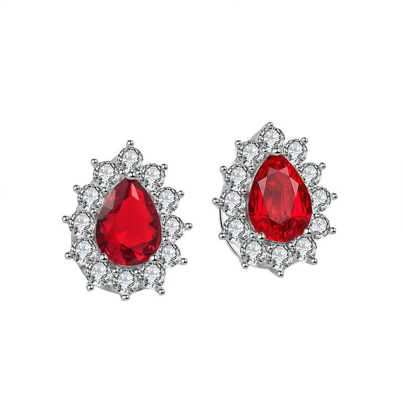 Luxury Pear Shaped Drop Earrings With Sparkling Crystals Minimalist Dainty Studs Versatile Jewelry For Women