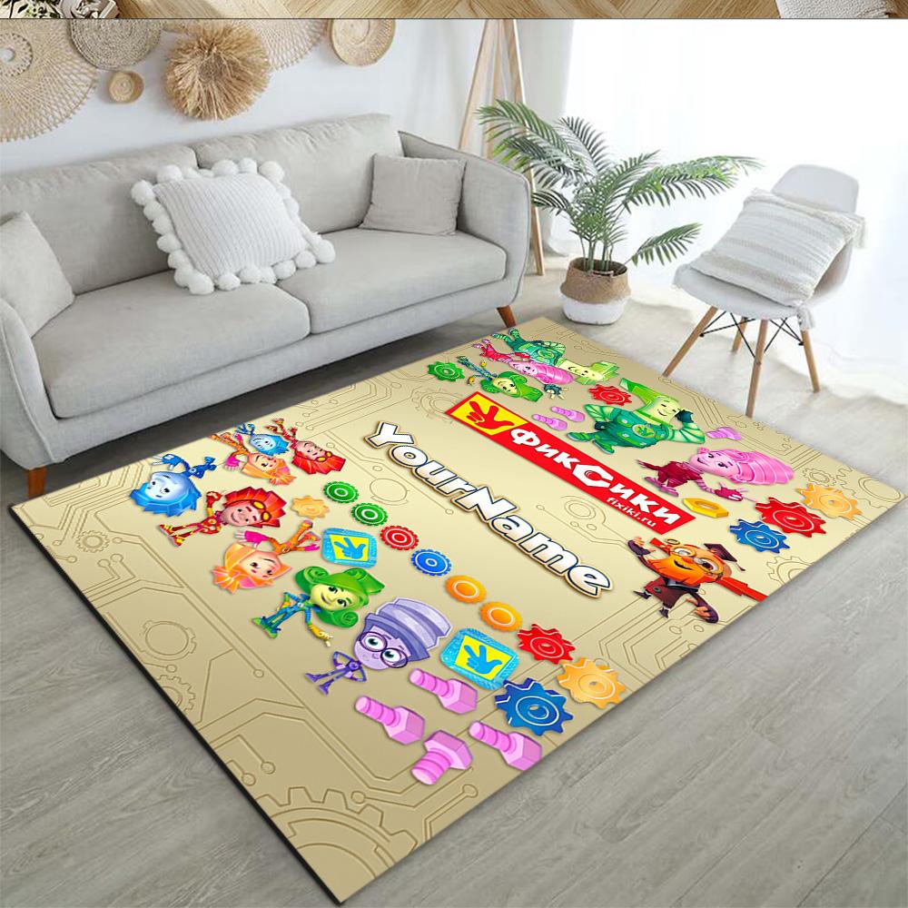Fixies Personalized Text Floor Mat Perfect for Kitchen Decorate room Dining Room Hallway Anti-slip Rug Anime Office Decor