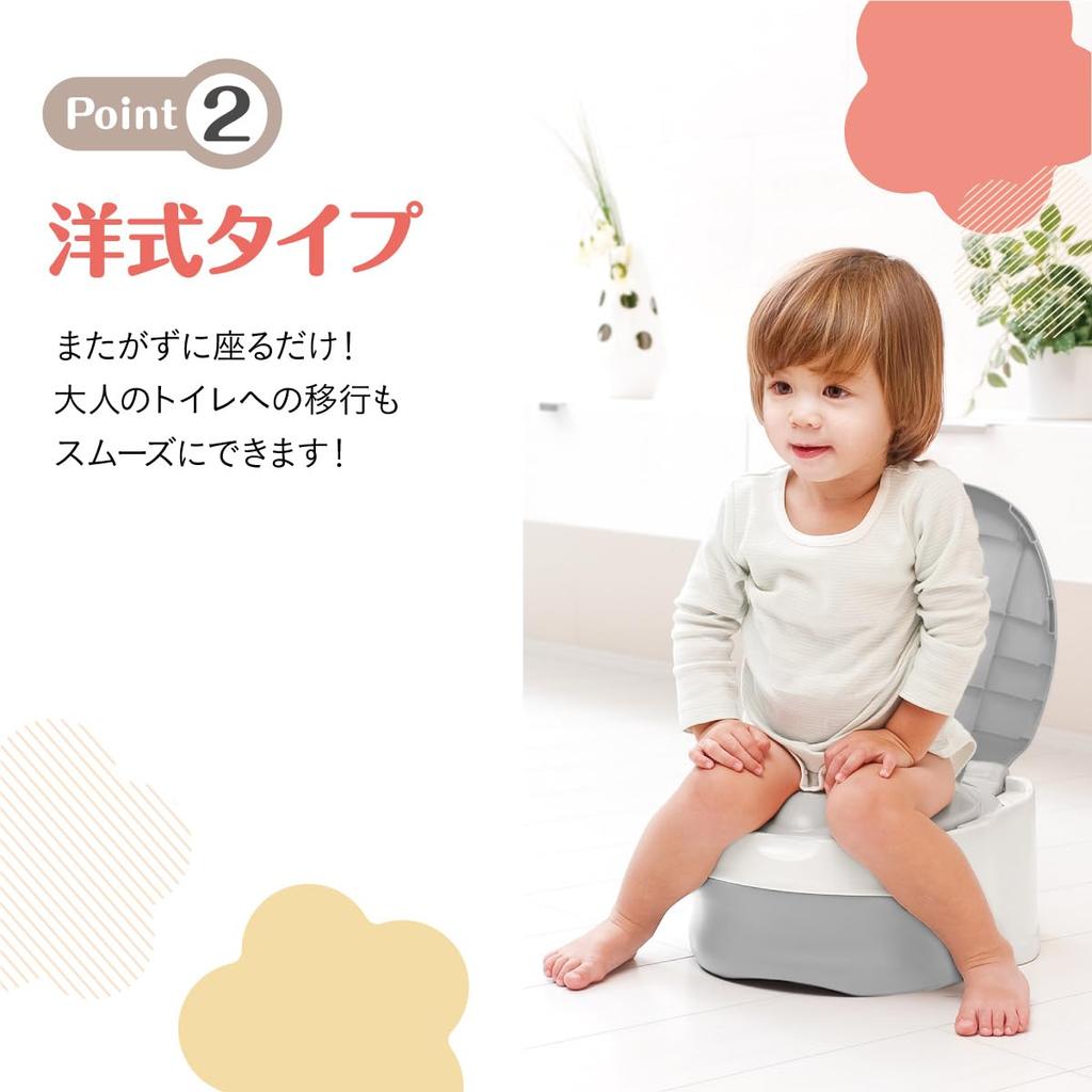 Combi Toilet Training Baby Label Potty Step Gray Approximately 1 year toilet seat 1 year 6 Western-Style (Porty old~/Auxiliary + step Approx.