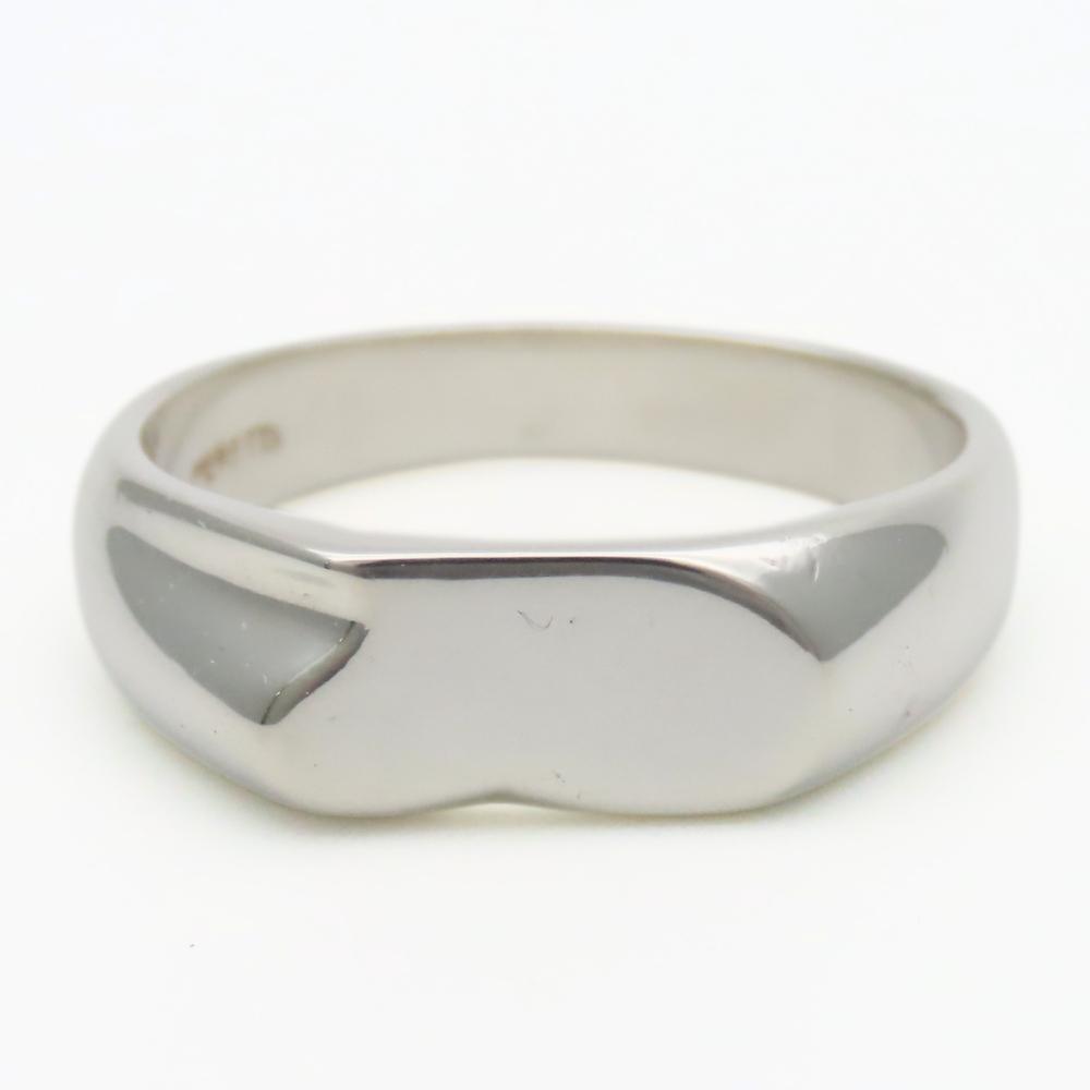 Used TIFFANY&Co. Ring Signet Heart EU#52 Sterling Silver 4.1g Silver El Saperetti