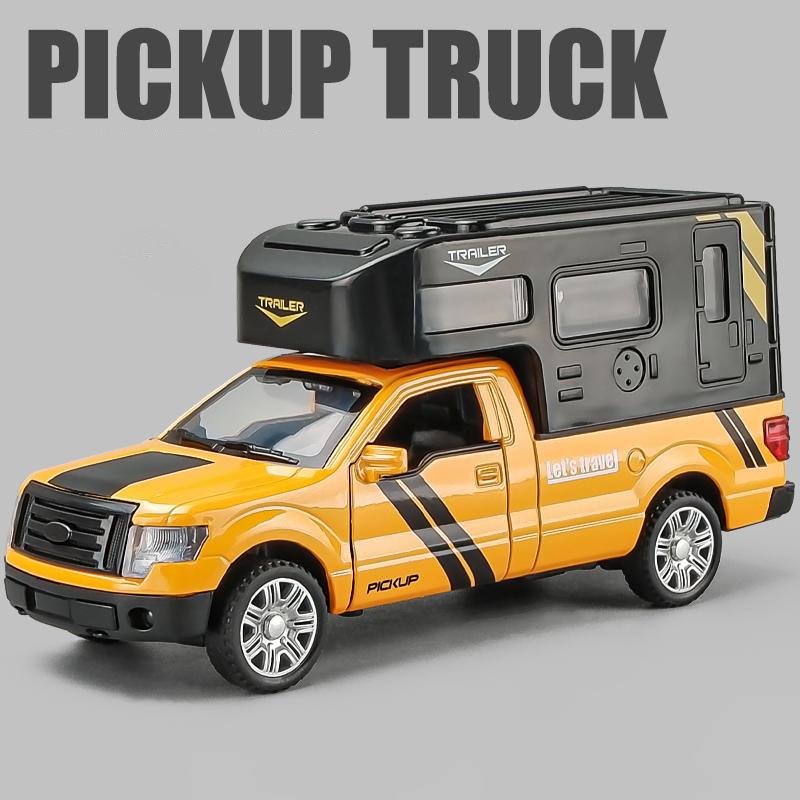 1/32 Ford F150 RV Pickup Truck Alloy Die Cast Toy Car Model Sound and Light Children's Toy Collectibles Birthday Gift