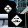 2pcs Reflective Car Sticker Baby on Board High Intensity Reflective Sticker for Car Waterproof Safety Warning Auto Bumper Window Sticker Kids on