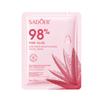 98% Pink Aloe Facial Mask Hydrating Sheet Mask Soothing Moisturizing Face Mask Softening Nourishing Skin Care 10pcs