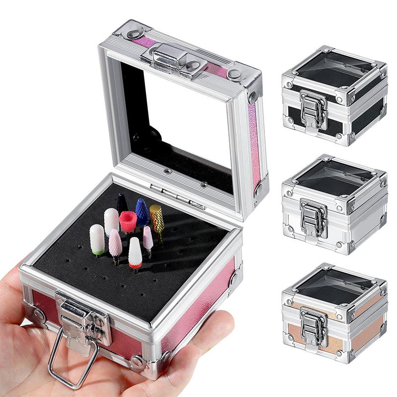 25 Slots Nail Art Grinding Head Bit Holder Displaying Storage Box Nail Drill Bits Holder Container Stand Display Rack